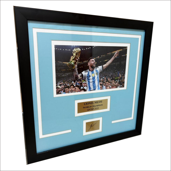 Ilustración Messi con Autografo Impreso